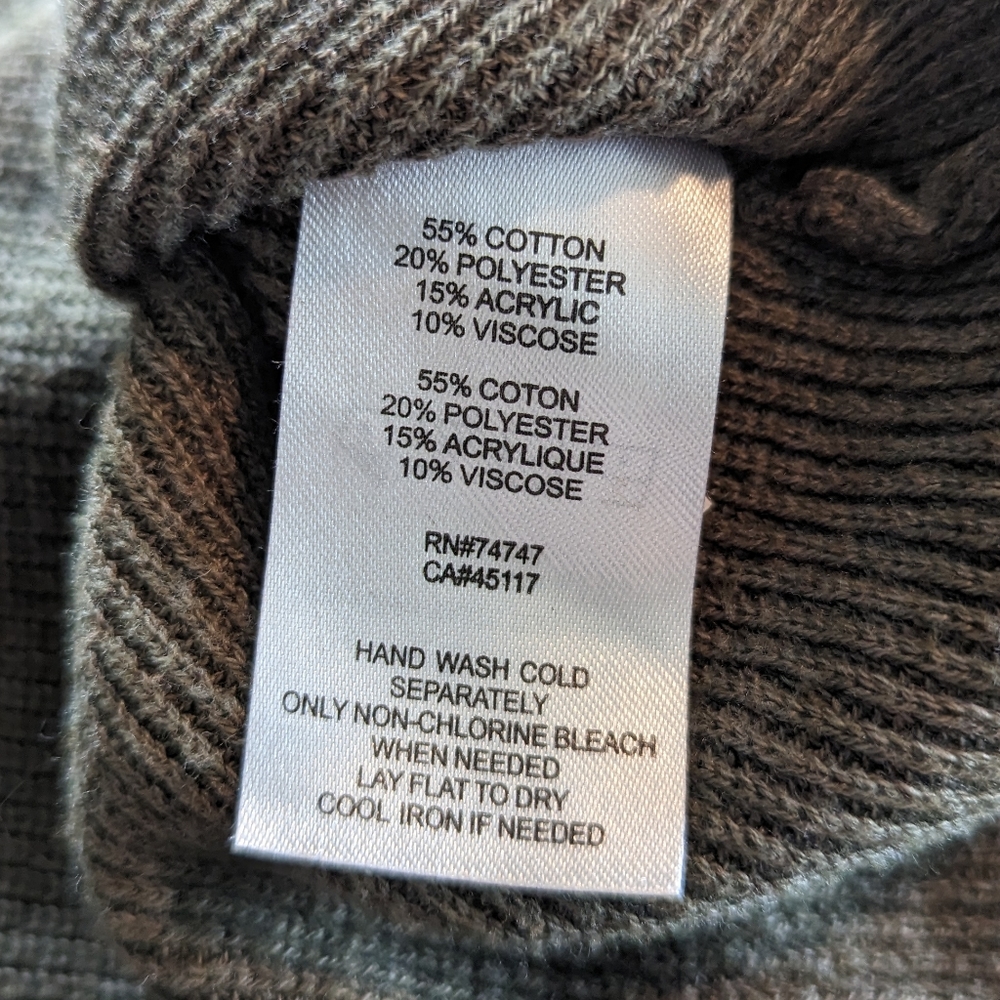 {Natural Reflections} Army Green Scoop Neck Sweater - Picture 6 of 6